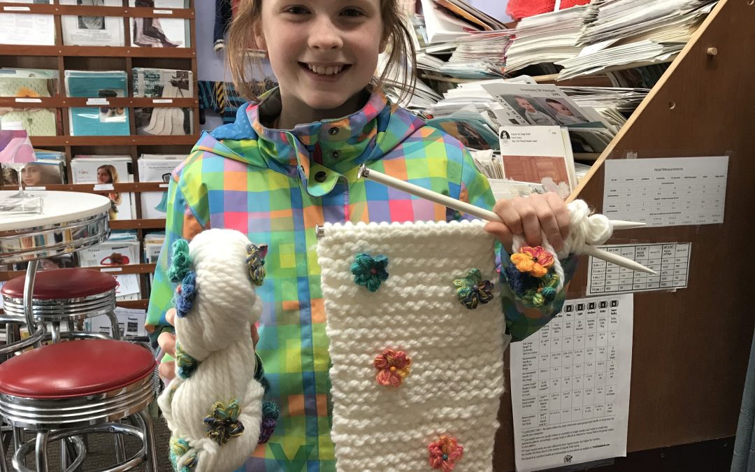 Only Her Second Knitting Project!